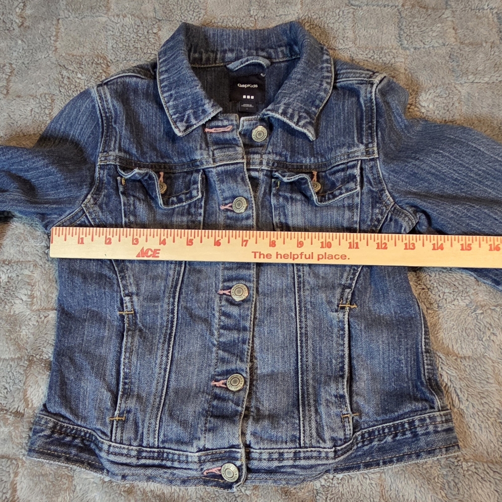 Y2K Gap Kids Jean Jacket Pink Threading-girls LG - Picture 8 of 11
